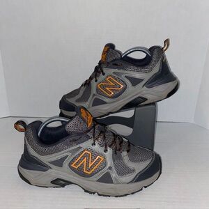 New Balance 481 V3 Trail Running Shoes Gray Orange MT481LC3 Hiking Mens 9.5 D